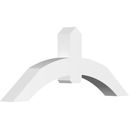 Ekena Millwork Archdale Architectural Grade PVC Gable Bracket, 60"W x 25"H x 6"D x 6"F, 10/12 Pitch GBP060X25X0606ARC00